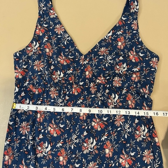 Loft Beach Navy Floral Maxi Dress Size M - Picture 7 of 7
